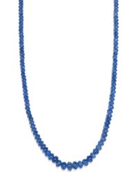 Azlee - 18kt Yellow Gold Rich Sapphire Necklace - Lyst