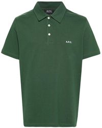 A.P.C. - Austin Logo-embroidered Polo Shirt - Lyst
