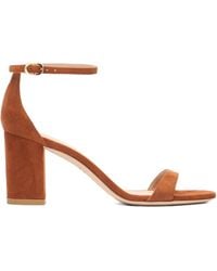 Stuart Weitzman - Sandalen Aus Wildleder 75Mm - Lyst
