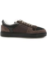Emporio Armani - Panelled Suede Sneakers - Lyst
