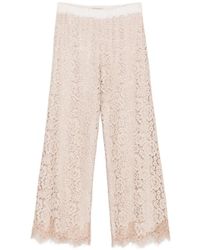 D.exterior - Ricamo Lace-Overlay Palazzo Pants - Lyst