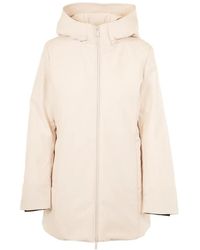 Woolrich - Hooded Zip-Up Coat - Lyst