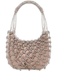 Rosantica - Sac Porté Épaule En Satin À Ornements En Cristal - Lyst