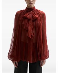 Atu Body Couture - Bow Pleated Blouse - Lyst