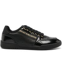 Versace Jeans Couture - Logo-Debossed Leather Sneakers - Lyst