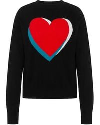 Love Moschino - Inlaid Cotton And Cashmere Sweater - Lyst