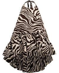Azeeza - Winston Zebra-Print Ruffled Top - Lyst