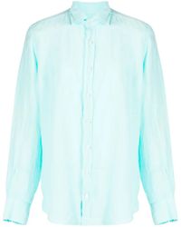 Hackett - Logo-Embroidered Linen Shirt - Lyst