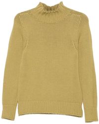 19.61 MILANO - Mock-Neck Ribbed-Trim Sweater - Lyst