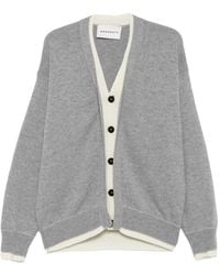 Amaranto - Contrast-Trim Button-Up Cardigan - Lyst