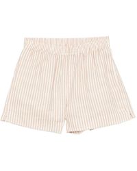 MC2 Saint Barth - Meave Striped Logo-Embroidered Shorts - Lyst