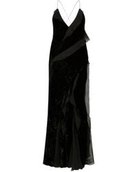 Roberto Cavalli - Ruffled-Details Maxi Dress - Lyst