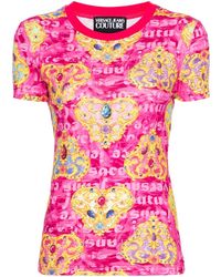 Versace - T-Shirt mit "Heart Couture"-Print - Lyst