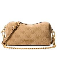 Michael Kors - Petit Sac À Bandoulière Bryant Convertible En Daim À Logo Embossé - Lyst