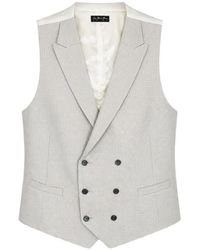 Luigi Bianchi - Double-Breasted Micro-Pattern Waistcoat - Lyst