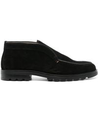 Santoni - Suède Slip-On Laarzen - Lyst