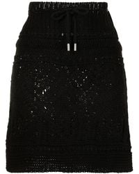 Goen.J - Ribbed Crochet-Knit Mini Skirt - Lyst