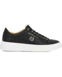 Philipp Plein - Hexagon-Logo Leather Sneakers - Lyst