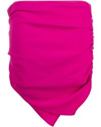 The Attico - Hatty Gathered Asymmetric Mini Skirt - Lyst