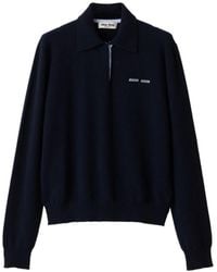 Miu Miu - Midnight Cashmere Polo Shirt - Lyst