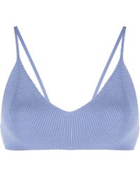 Low Classic Ribbed-knit Bralette - Purple