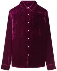 Dries Van Noten - Chemise En Velours À Manches Longues - Lyst