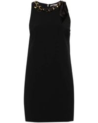 Elisabetta Franchi - Mini-Jurk Met Ketting-Detail - Lyst