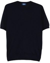 Fedeli - Short-Sleeve Crewneck Knitted Top - Lyst