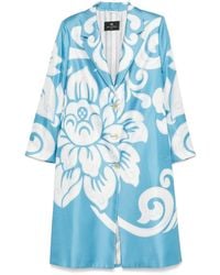 Etro - Silk Floral Pattern Coat - Lyst