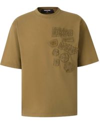DSquared² - Embroidered-Patch T-Shirt - Lyst