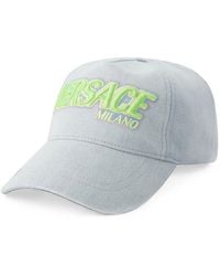 Versace - Logo-Embroidered Denim Baseball Cap - Lyst