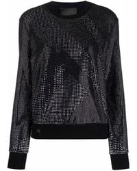 Philipp Plein - Crystal-Embellished Cotton Sweatshirt - Lyst