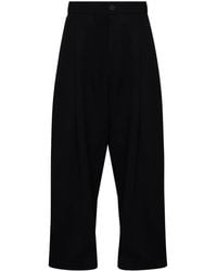 Studio Nicholson - Sorte Wide-Leg Trousers - Lyst