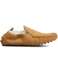 Tod's - Shearling-Lined Pebble-Detail Loafers - Lyst