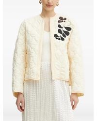 forte_forte - Floral-Embroidered Bomber Jacket - Lyst