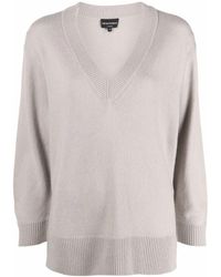 Emporio Armani - V-Neck Cashmere Jumper - Lyst