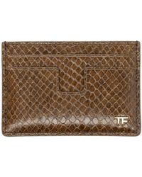 Tom Ford - Kartenetui Mit Phyton-Print - Lyst