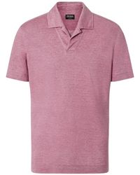 ZEGNA - Oasi Lino Polo Shirt - Lyst