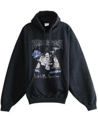 Vetements - Graphic-Print Drawstring Hoodie - Lyst