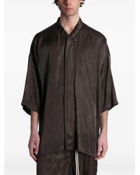 Rick Owens - Jumbo Faun Mandarin-Collar Wide-Sleeve Shirt - Lyst