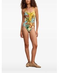 ALÉMAIS - Maillot De Bain Solstice À Fleurs Imprimées Et Découpes - Lyst