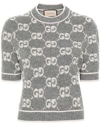 Gucci - Wool Gg Jacquard Sweater - Lyst