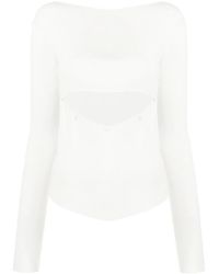 Low Classic - Cut-Out Detail Long-Sleeve Top - Lyst