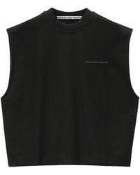 Alexander Wang - Logo-Embossed Cotton Tank Top - Lyst
