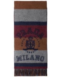 Prada - Écharpe À Motif En Intarsia - Lyst