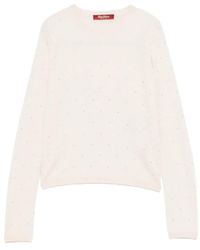 Max Mara - Mstcelebre Crystal-Embellished Polka-Dot T-Shirt - Lyst
