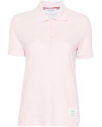 Thom Browne - Logo-Patch Piqué Polo Top - Lyst