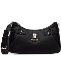 Guess - Yesba Pebbled-Effect Padlock Shoulder Bag - Lyst