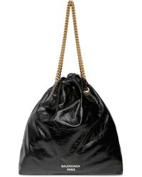 Balenciaga - Medium Crush Leather Tote Bag - Lyst