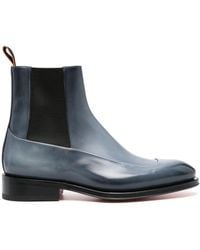 Santoni - Eron Leather Boots - Lyst